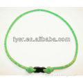 Neon and Neutral Braided Rope Necklace with customize logo on